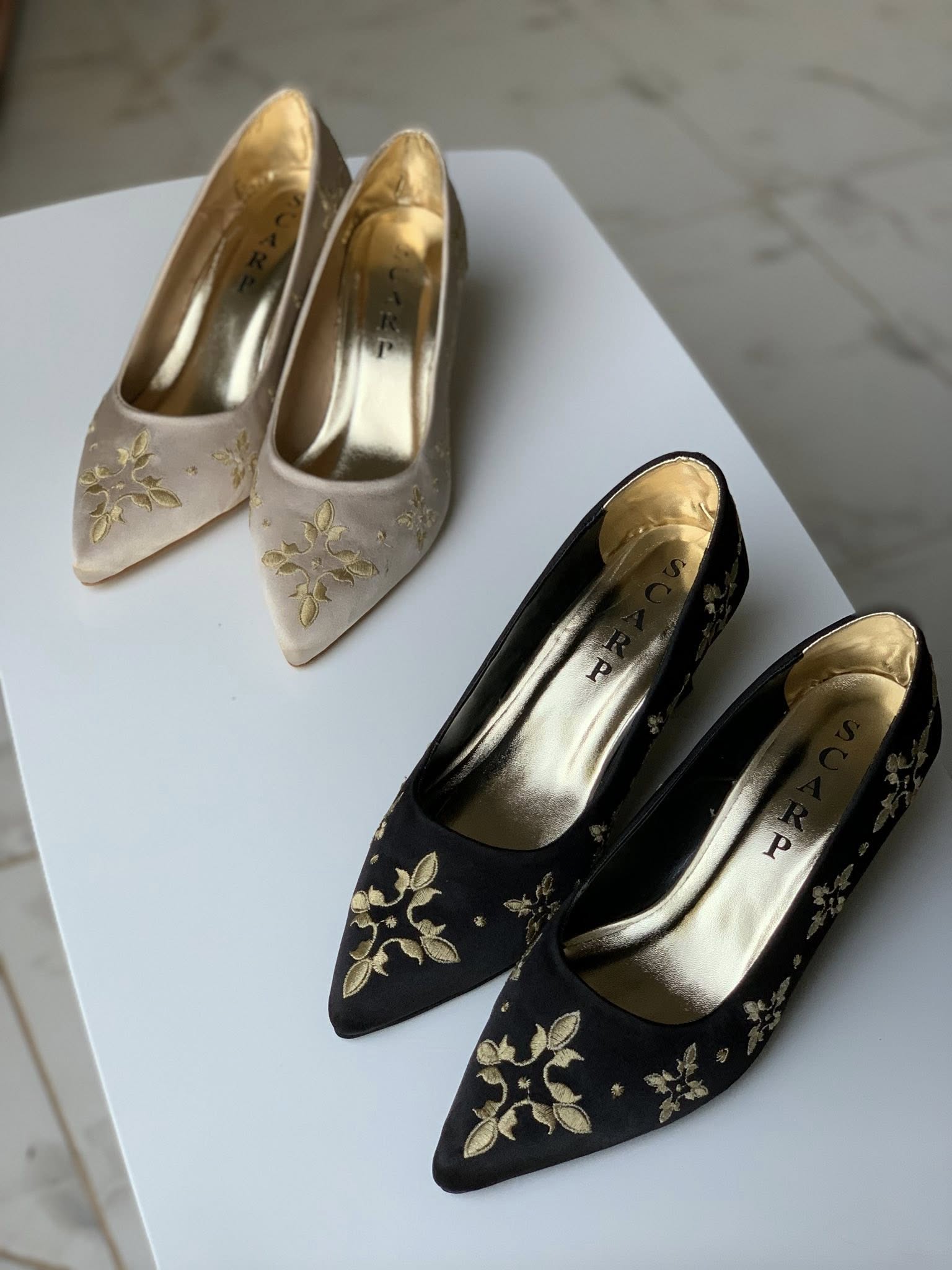 ✨ Zeitlose Eleganz – Bestickte Pumps Mejboud ✨