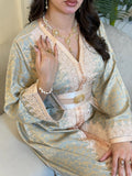 Caftan Élégance Kamkha  – Raffinement Oriental & Allure Féminine